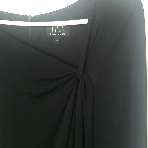 David Meister Black Dress Size 10 - Picture 2 of 5